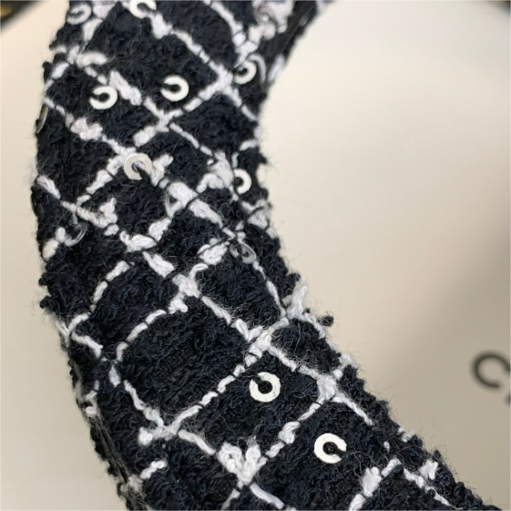 Chanel-Large Woolen Fabric Diamond Grid Coarse Nylon Bead Cloth Handbag