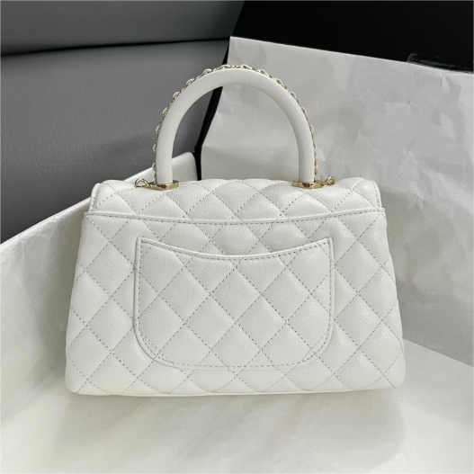 CHANEL-Mini Mouth Cover Leather Chain Decoration Handle Handbag