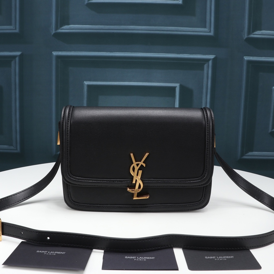 YSL-Cowhide Leather Tofu Shoulder Crossbody Bag