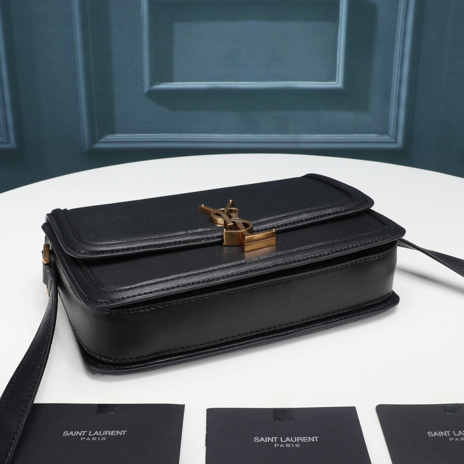 YSL-Cowhide Leather Tofu Shoulder Crossbody Bag