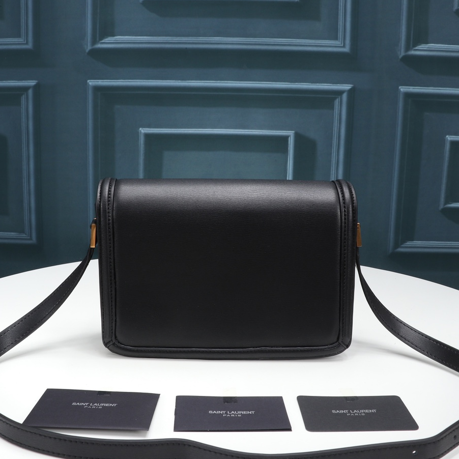 YSL-Cowhide Leather Tofu Shoulder Crossbody Bag