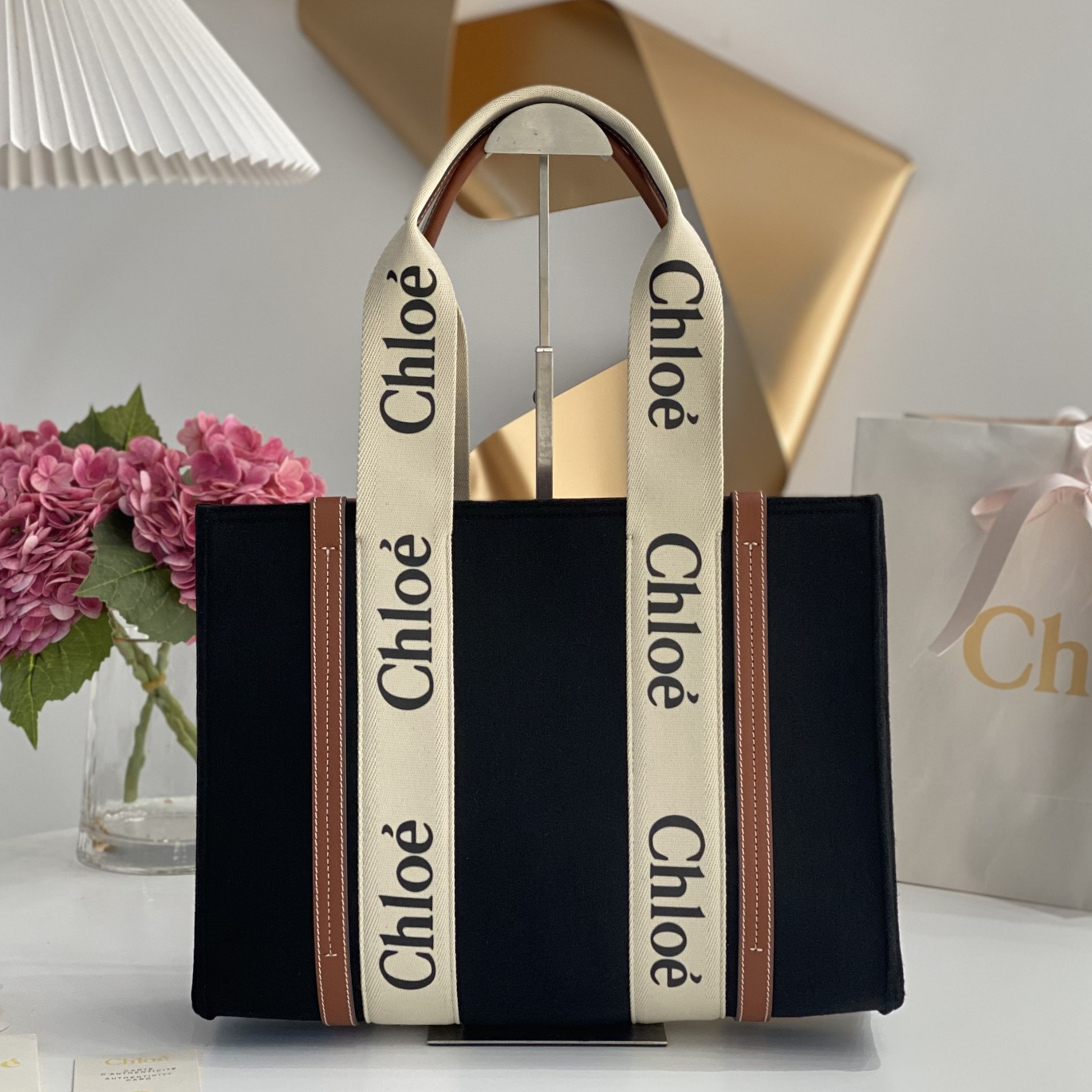 CH-Woody Wool Felt Patchwork Shoulder Handbag