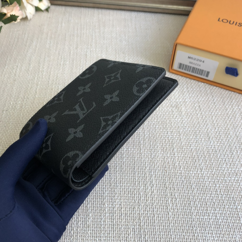 LOUIS VUITTON- Multiple Classic Monogram Full Print Cow Leather Wallet