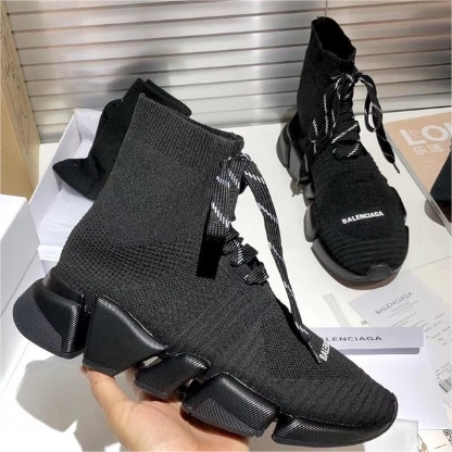 Balenciaga-Classic Popular Socks Sports Anti Slip Knitted Yarn Tube Shoes