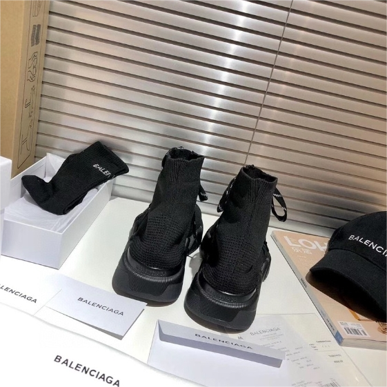 Balenciaga-Classic Popular Socks Sports Anti Slip Knitted Yarn Tube Shoes