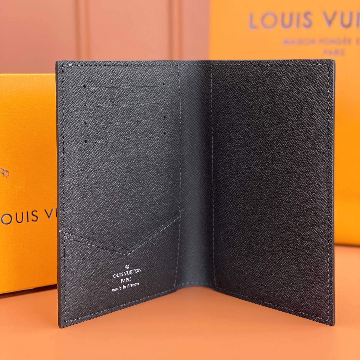 LV - Four Credit Card Slots Coated Canvas Passport Holder