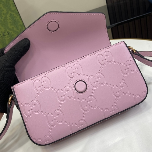 GUCCI-Ultra Mini Light Purple Leather Shoulder Backpack