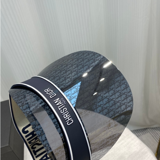 DIOR-Logo Printed Resin Mirror Sunscreen Hat