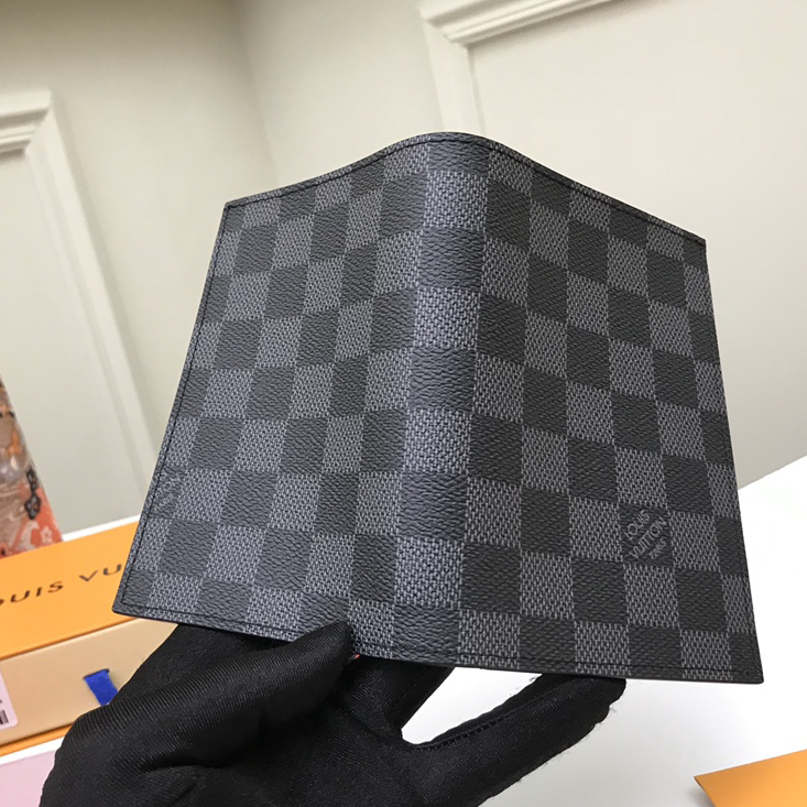 LV-N64411 Black Checkerboard Card Holder Wallet