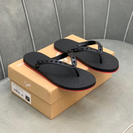 Christian Lubotin-High end rivet flip flops