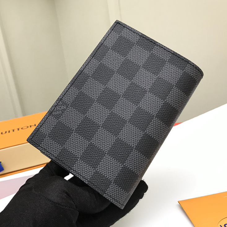 LV-N64411 Black Checkerboard Card Holder Wallet
