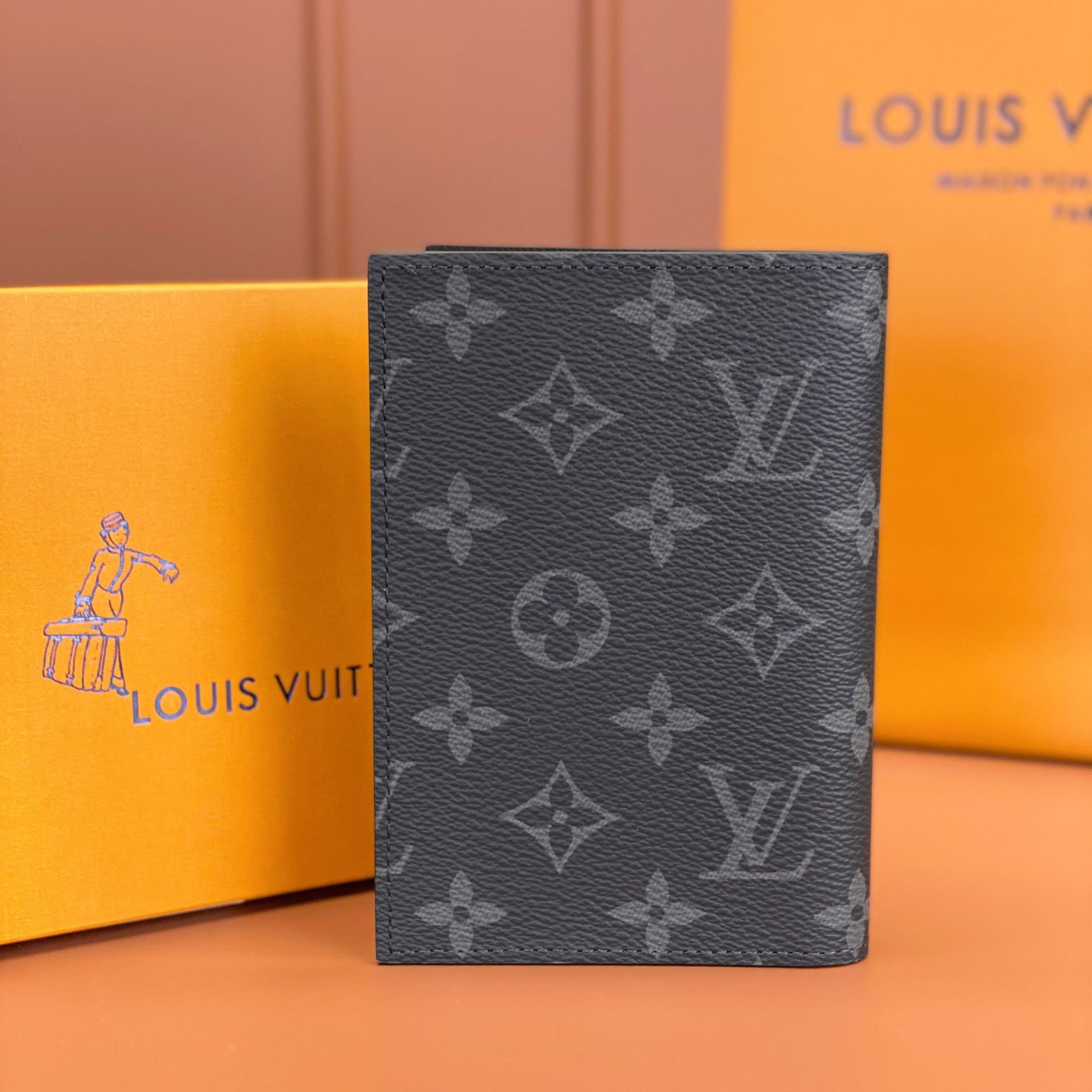 LV - Four Credit Card Slots Coated Canvas Passport Holder