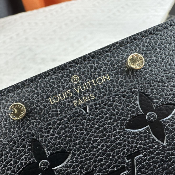 LV-Monogram Emreinte Leather Card Holder Wallet