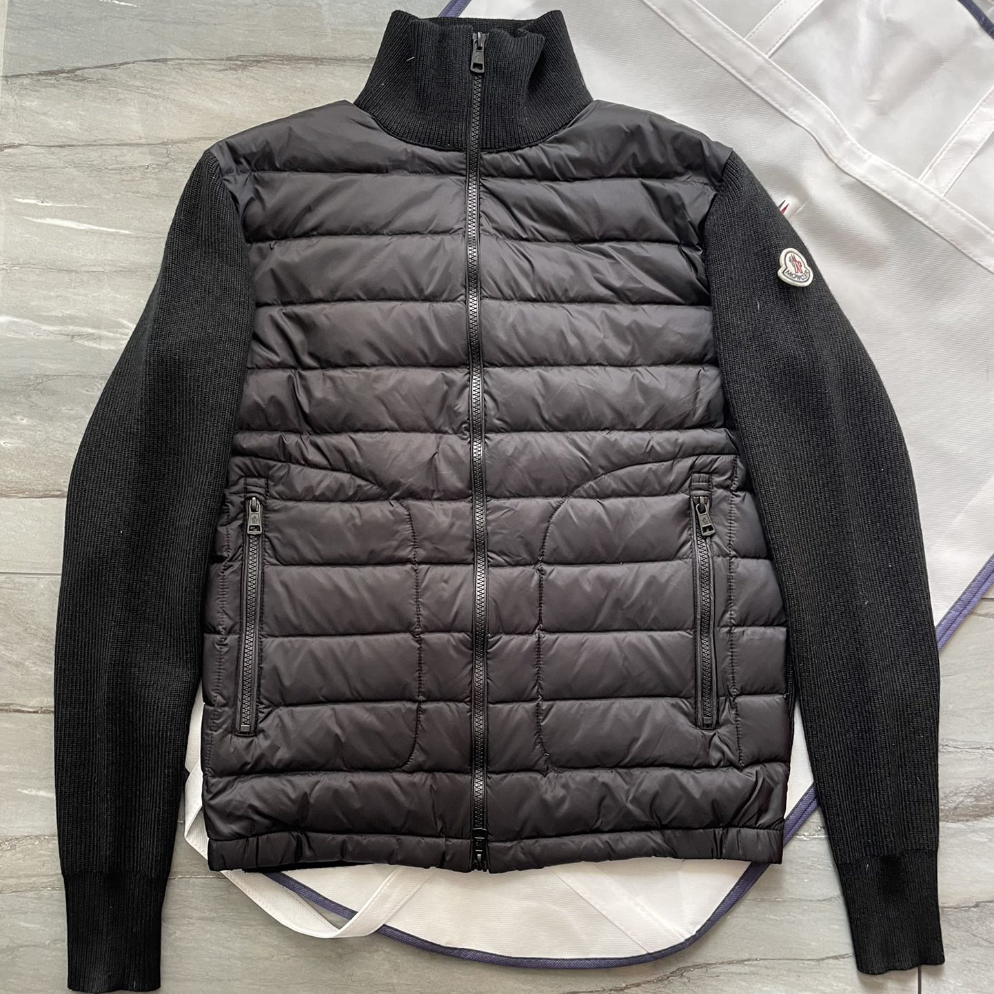 Moncler - Logo Patch Stand Collar Zip-up Long Sleeve Jacket