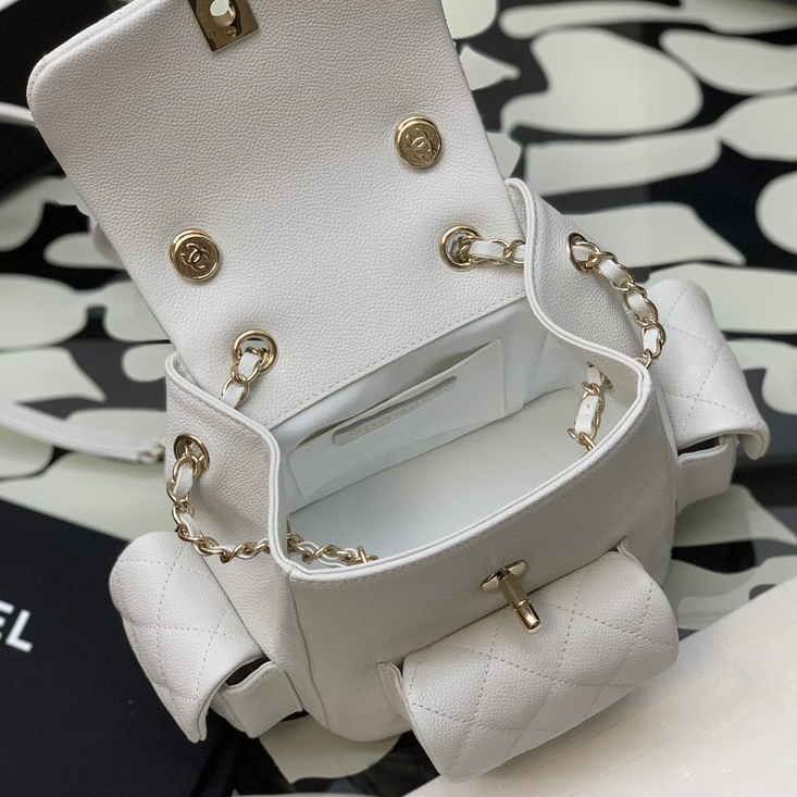 CHANEL-23K Small Double Side Pocket Cowhide Backpack