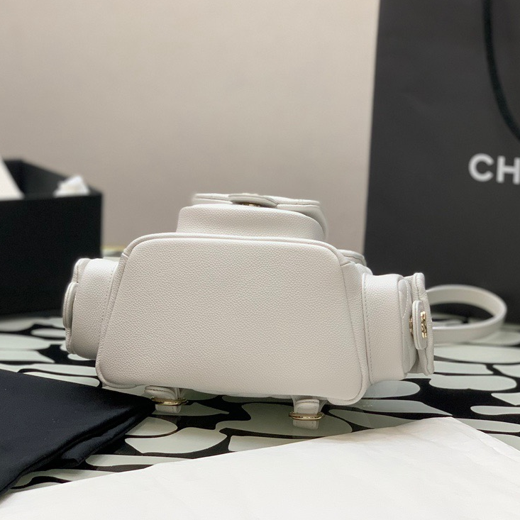 CHANEL-23K Small Double Side Pocket Cowhide Backpack