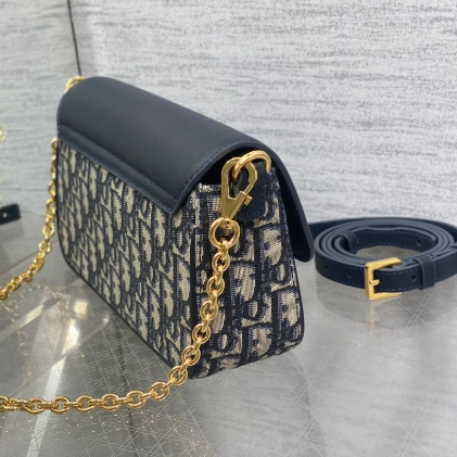 Dior-Shoulder Strap Mini Slip Leather Handbag