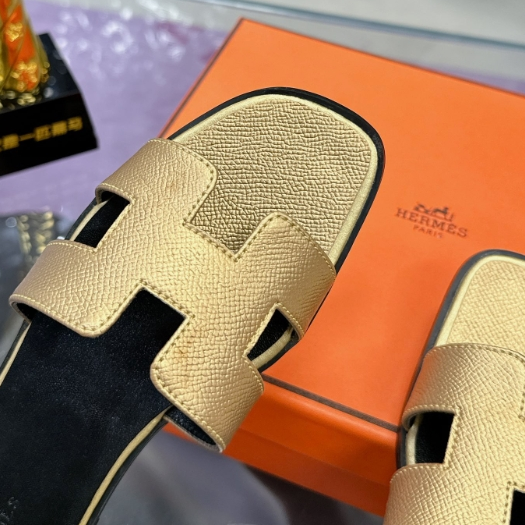 HERMES-Classic Flat Bottomed H Beach Sandals