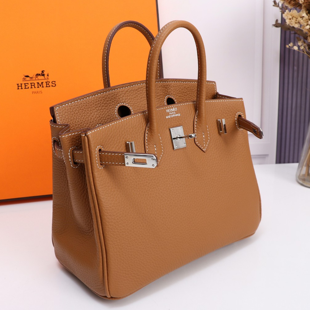 HERMES- Birkin 25 Golden Brown Handbag
