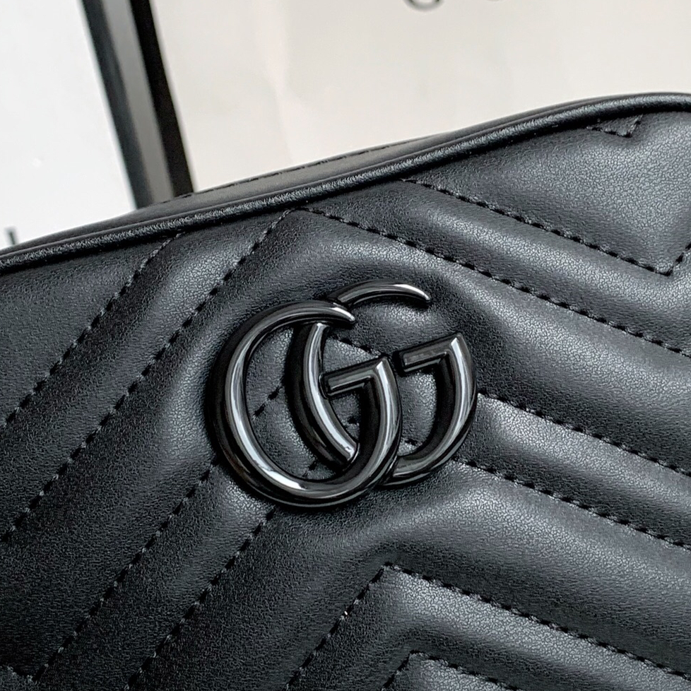 GUCCI- Marmont Mini Black Shoulder Bag