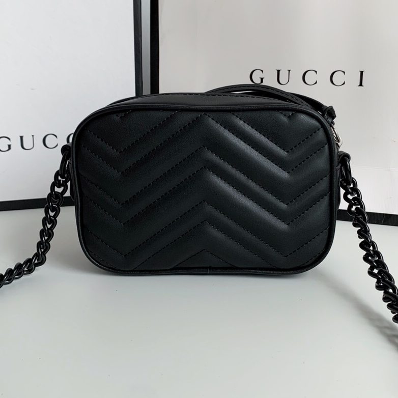 GUCCI- Marmont Mini Black Shoulder Bag