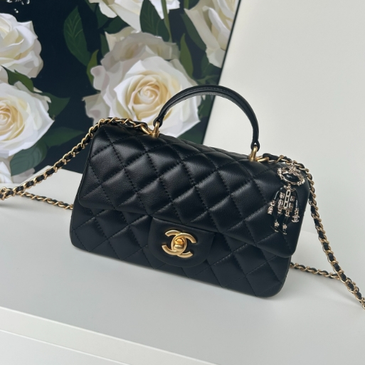 Chanel-Mini CF Handle Lingge Handheld Lid Bag