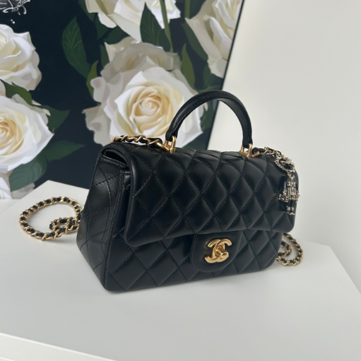Chanel-Mini CF Handle Lingge Handheld Lid Bag