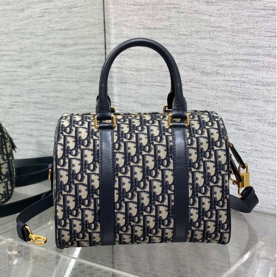 Dior-Groove 25 Vintage Blue Floral Handbag