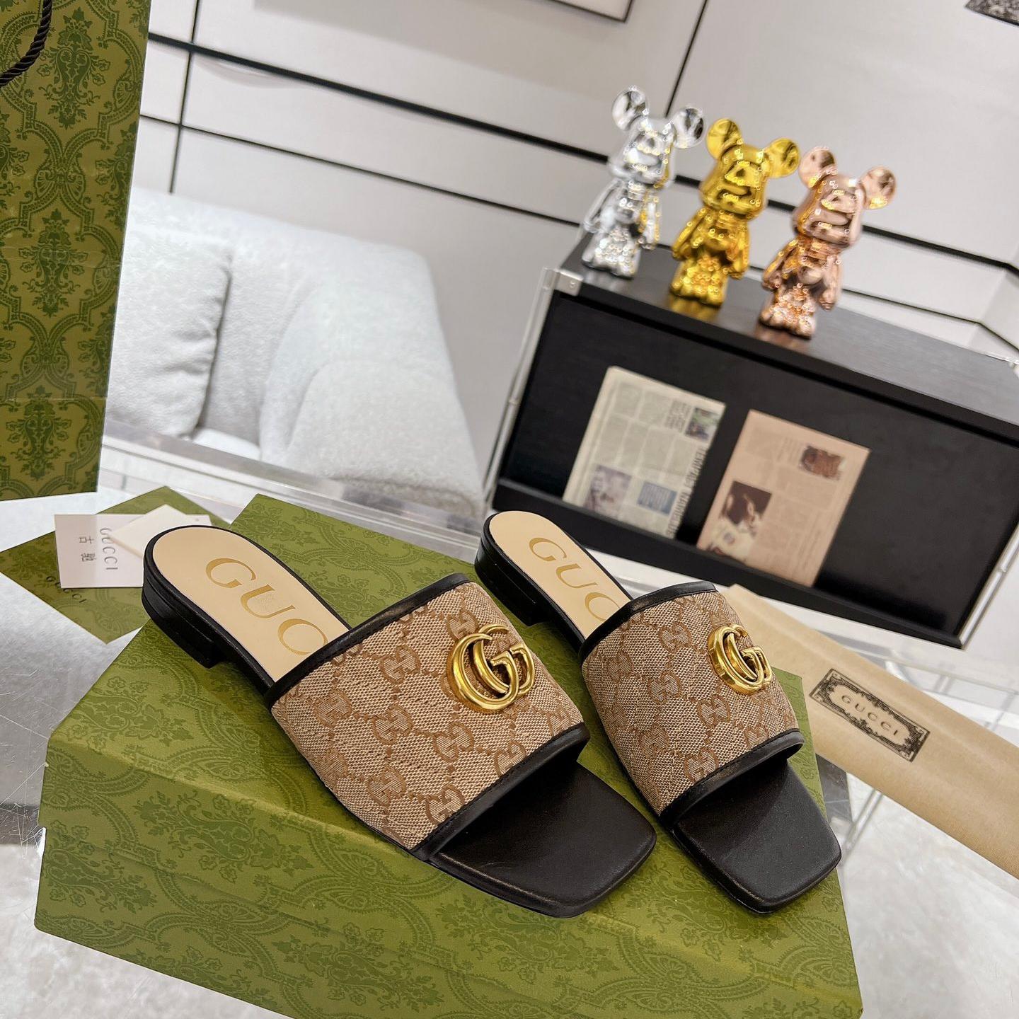 Gucci-spring and summer flat slippers