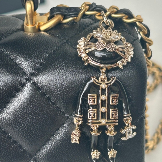 Chanel-Mini CF Handle Lingge Handheld Lid Bag