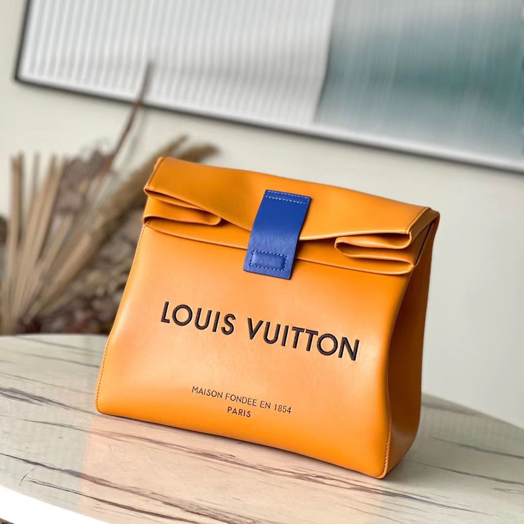 LV-Orange Cowhide Handba