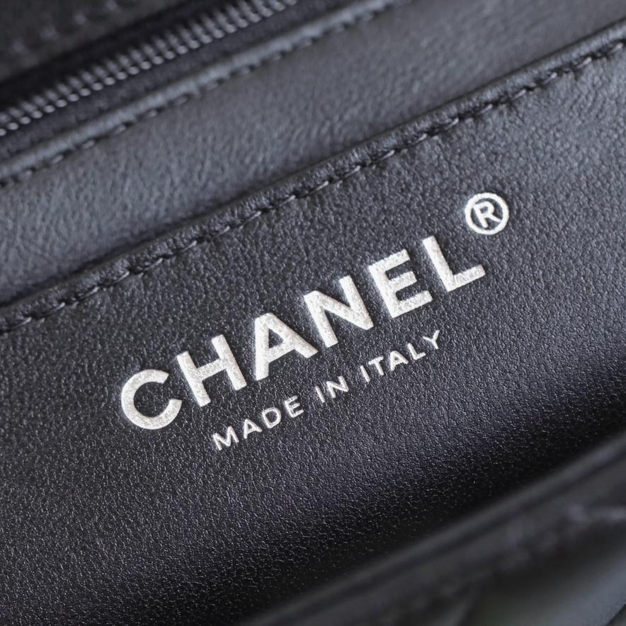 Chanel-Handle All 𝖡𝗅𝖺𝖼𝗄 CF Mini Handbag