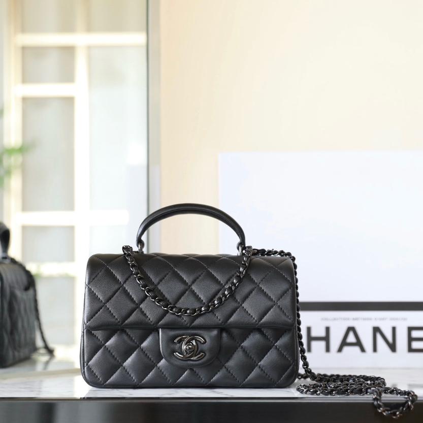 Chanel-Handle All 𝖡𝗅𝖺𝖼𝗄 CF Mini Handbag