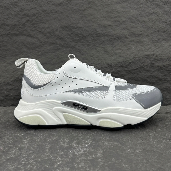 Dior-White Mesh Fabric Sports Shoes