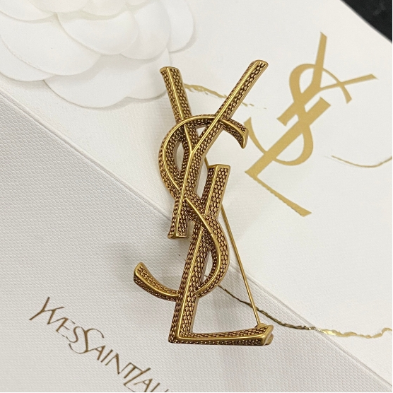 YSL-Medieval snake patterned brooch