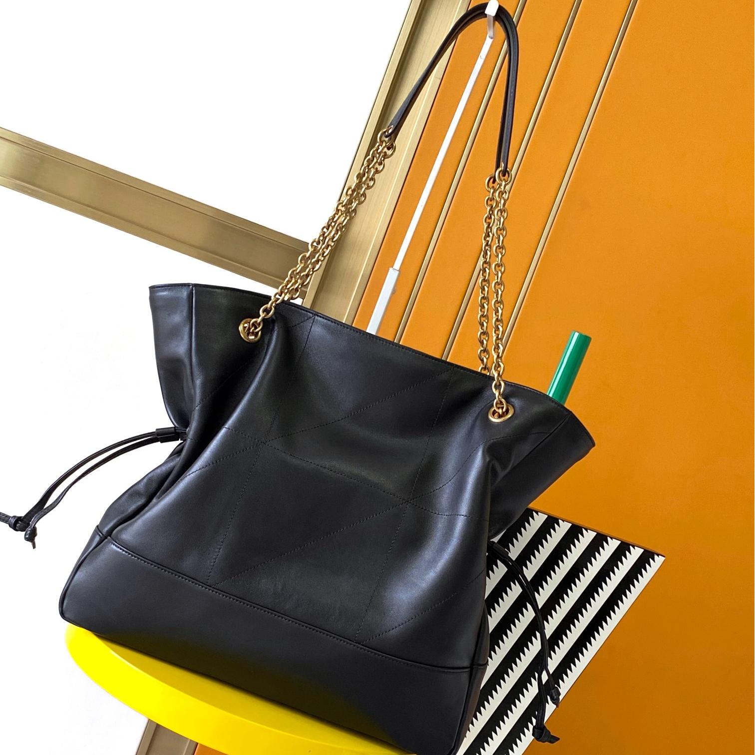 YSL-Jamie 4.3 Large Pochon Sheepskin Lucky Bag Water Bucket Bag