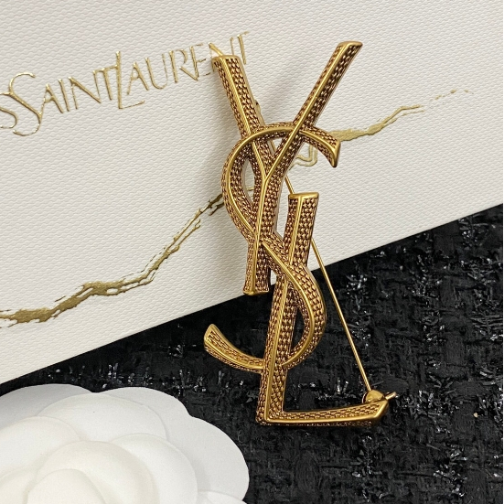 YSL-Medieval snake patterned brooch