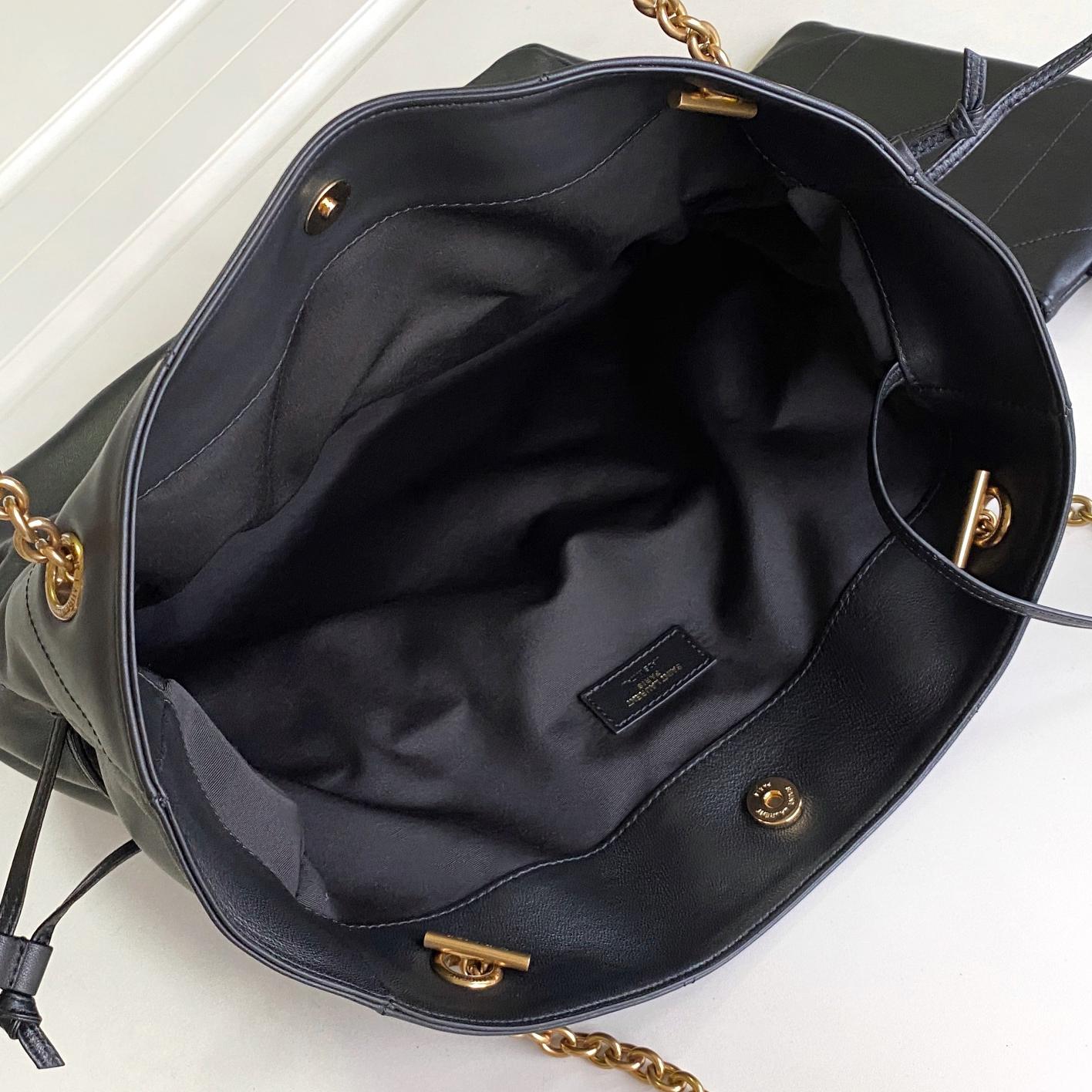 YSL-Jamie 4.3 Large Pochon Sheepskin Lucky Bag Water Bucket Bag