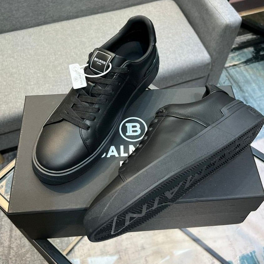 Balmain-Cowhide Casual Shoes
