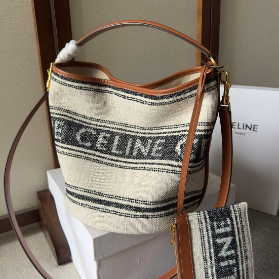 Celine-Fabric Cowhide Handbag