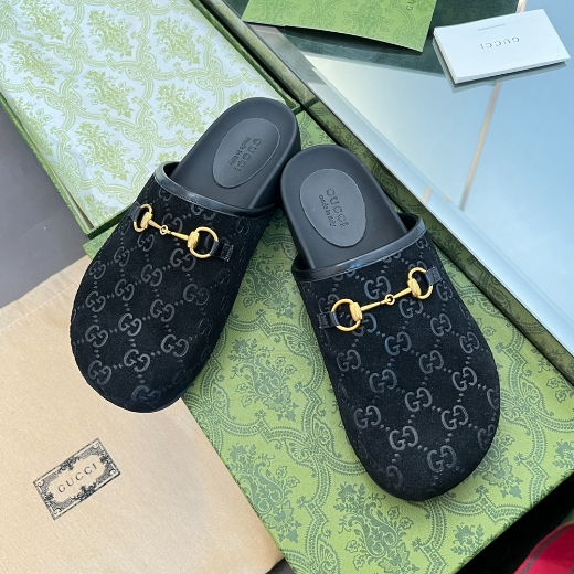 Gucci-Classic Leather Flower Flat Shoes