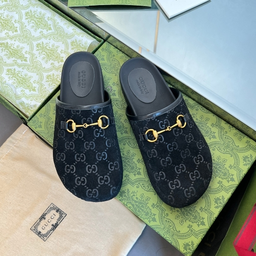 Gucci-Classic Leather Flower Flat Shoes