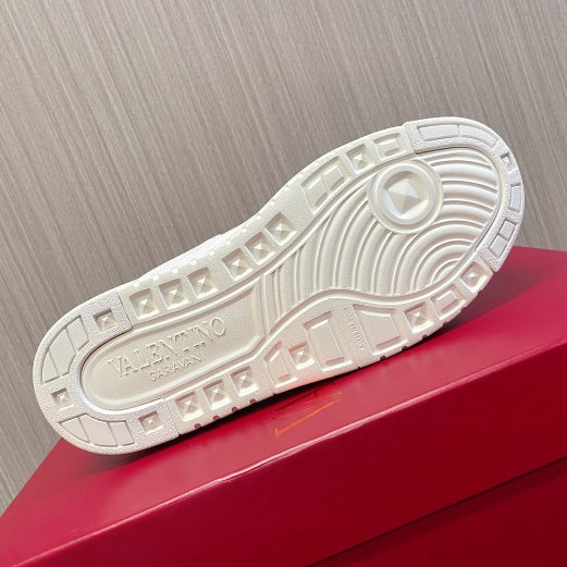 Valentino-Thick Soled White Shoes With Increased Height