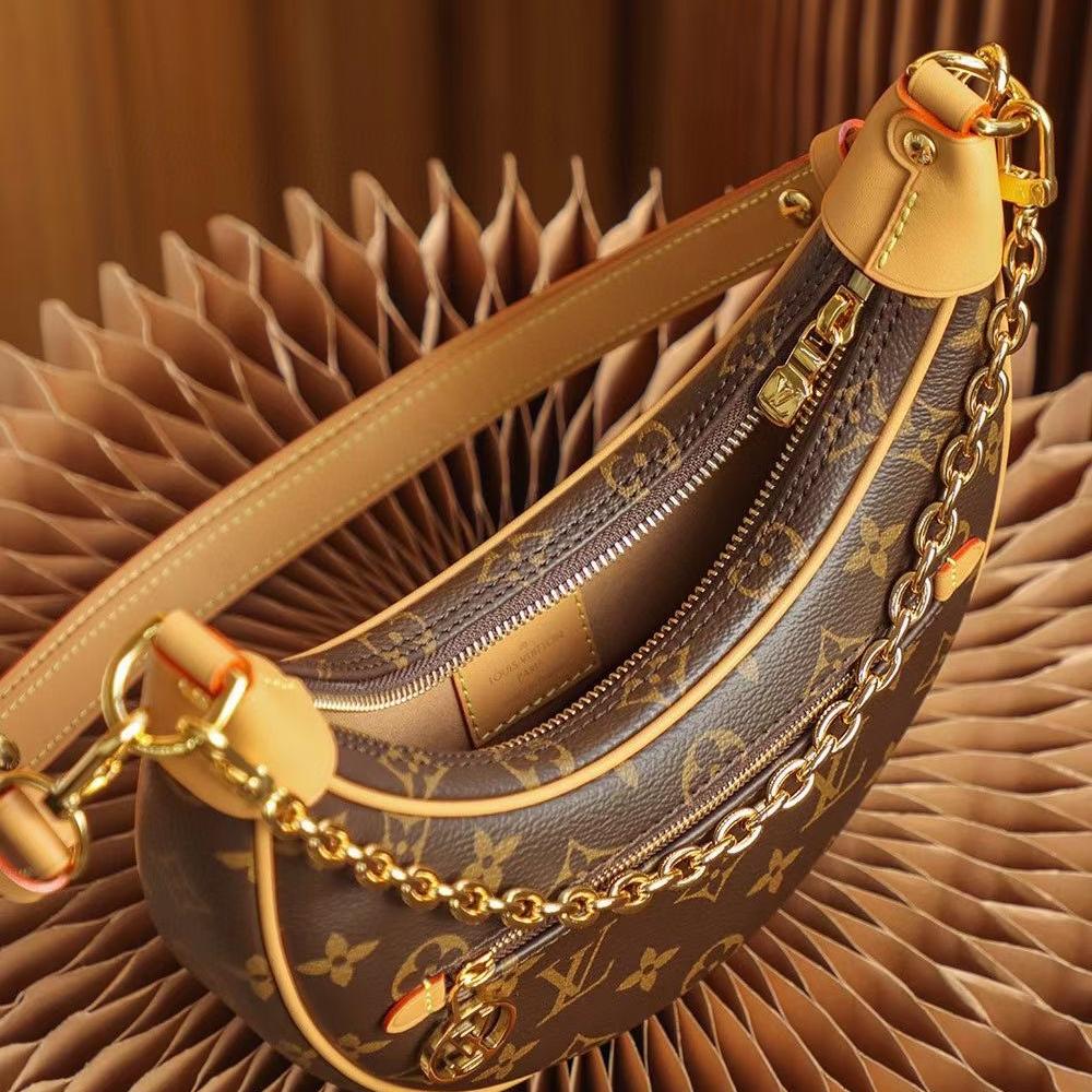 LV-loop Half Moon shaped Stick Bag Handbag