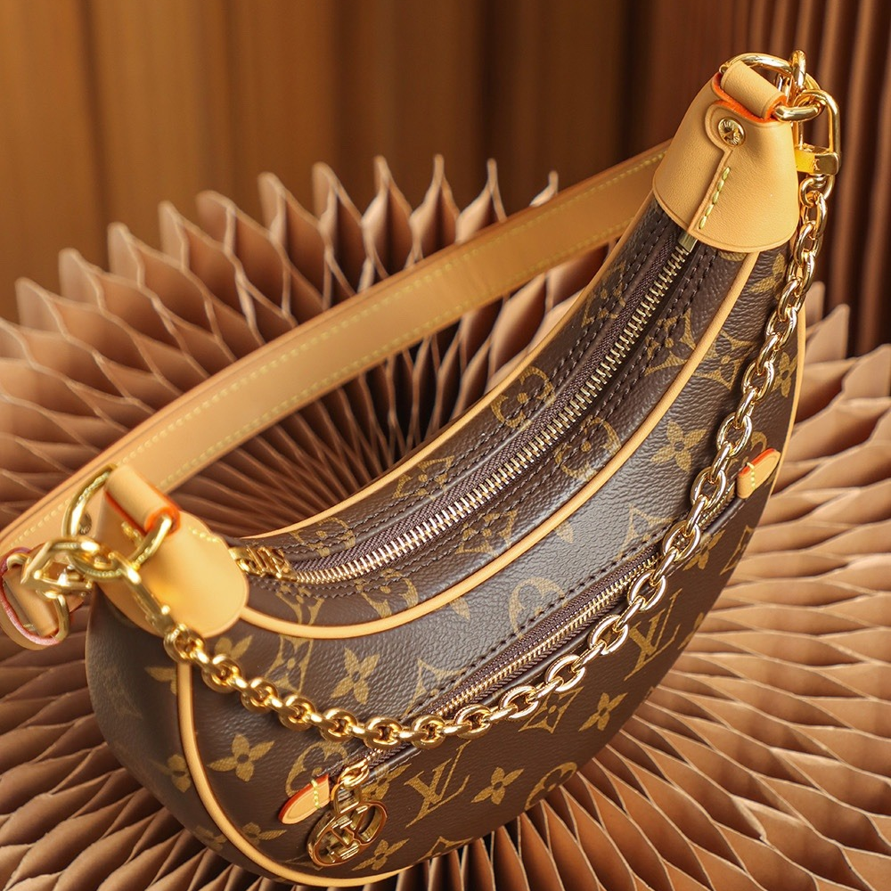 LV-loop Half Moon shaped Stick Bag Handbag