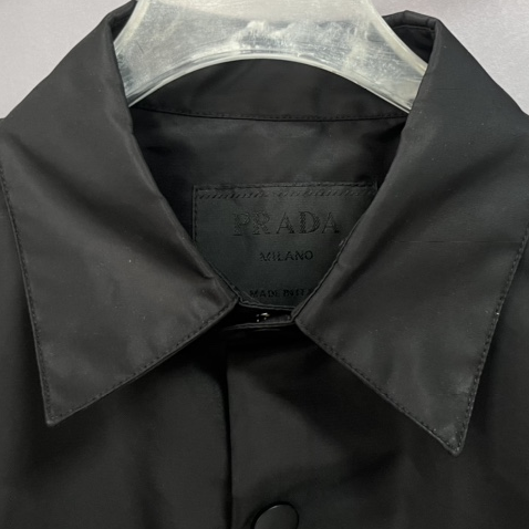 PRAD-Black Button Loose Detachable Long-sleeved Shirt