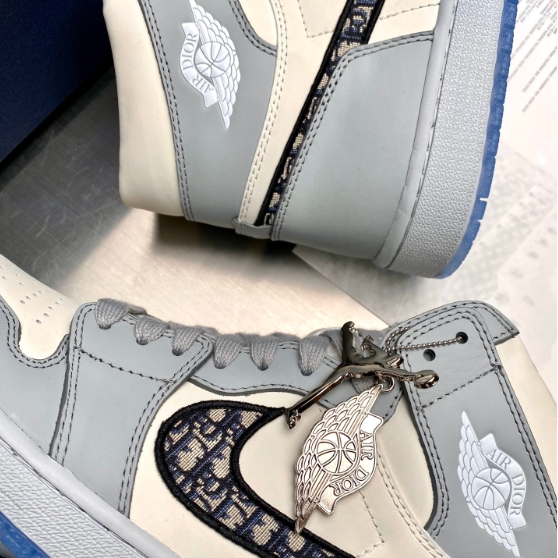 DIOR x Jordan-Calf Ceather High Top Shoes