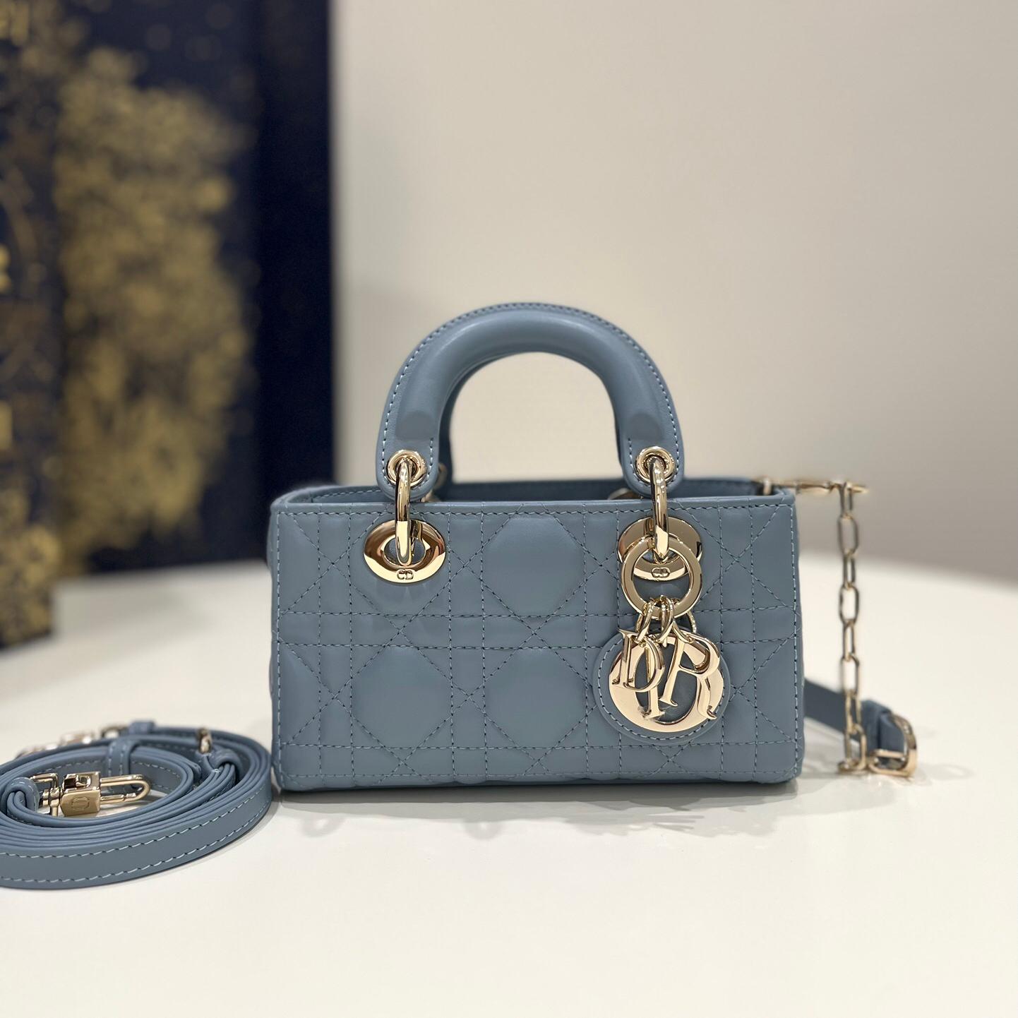 Dior-D joy micro series mini haze blue bag