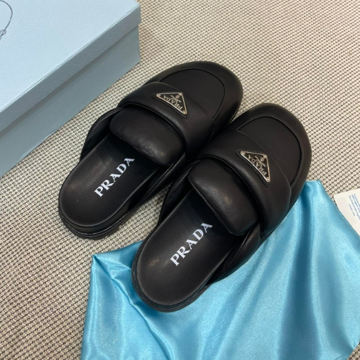 Prada-Sponge Bubble Bread Slippers