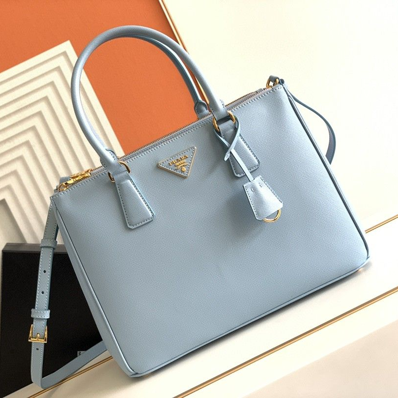 Prada-Cross Patterned Cowhide Galleria handbag